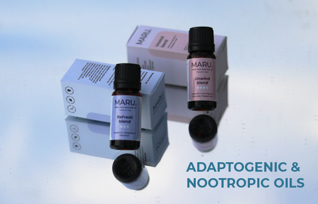 MARU Oils Refresh and Unwind product shot